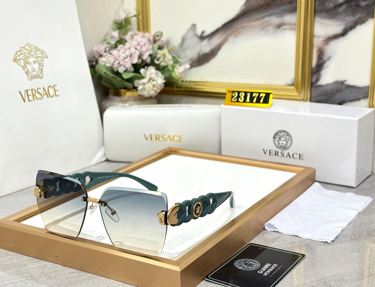 VERSACE FRAMELESS OVERSIZED